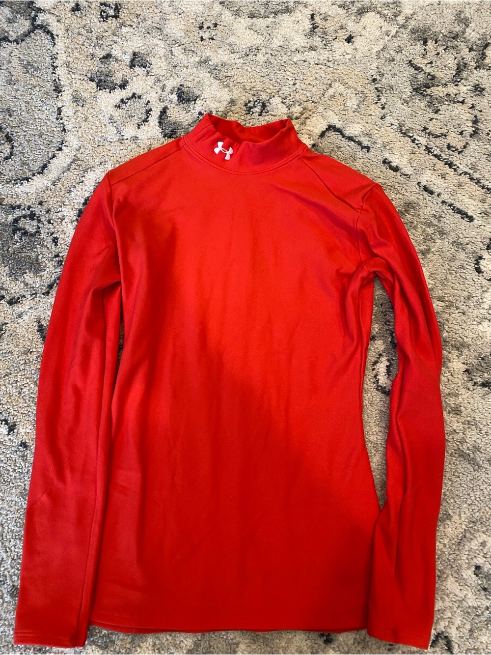 Under Armour Bright Red Compression Mock Neck Top